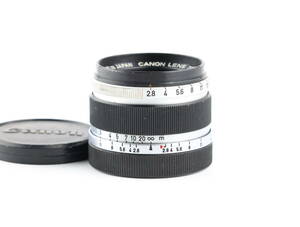 [6949]Canon CANON LENS 35mm F2.8 single burnt point wide-angle lens Leica L39 L mount range finder for [ at camera ]