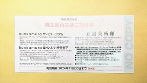 在庫9 ★ bunkamura ザ・ミュージアム bunkamura ル・シネマ 渋谷宮下 五島美術館 株主優待 共通ご招待券【0525】