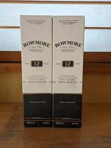 2本セット BOWMORE 12年 ボウモア アイラ シングルモルト スコッチ ウイスキー 箱入 未開封 700ml 40%