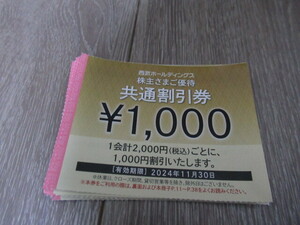 ＜即決＞最新 西武ホールディングス 共通割引券 20,000円分 2024.11.30まで　送料無料