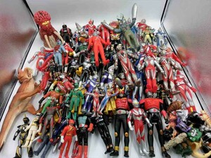 G[AY9-21][80 size ]^ not yet inspection goods / sofvi doll together set / Ultraman, Baltan Seijin, Kamen Rider other 