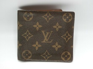 【FS0-31】【送料無料】◎Louis Vuitton ルイ・ヴィトン モノグラム ポルトフォイユ・マルコ 二つ折り財布/※傷汚れ 破れ 補修跡 型崩れ有