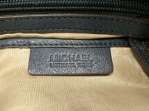 【FS0-42】【80サイズ】▲Michael Kors マイケルコース レザー トートバッグ ブルーネイビー系/※型崩れ スレ 持ち手ヨレ シミ有_画像7