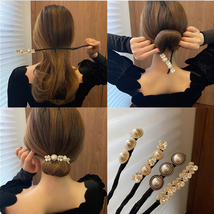 2点セット バレッタ ヘアクリップ 2個売りヘアピン 女性のヘアクリップ花のつぼみのヘアクリップ_画像3