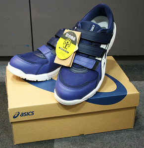  новый товар не использовался * [ asics ] Asics безопасная обувь / рабочая обувь 26.5cm wing jobWINJOB CP205 голубой принт /G серый JSAA стандарт A вид *