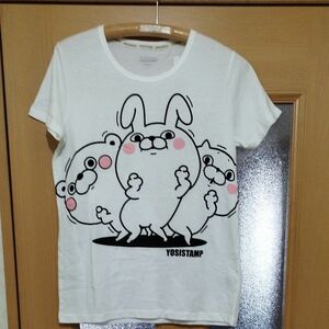 新品♪タグ付き♪　【ヨッシースタンプ】　半袖Tシャツ　カットソー　Lサイズ　うさぎさん　くまさん　ぬこさま 