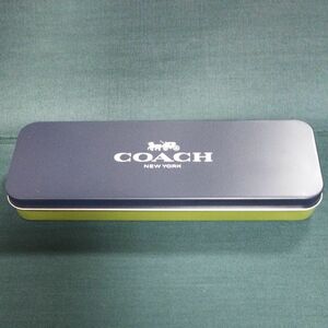 未使用品 ♪COACH　 コーチ　筆箱　缶　ペンケース　レア品　ノベルティ　高級ブランド