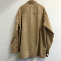 90s 00s CHAPS RALPH LAUREN チャップス ラルフローレン 長袖シャツ フェイクスエード ベージュ Lサイズ 美品 メンズ_画像2