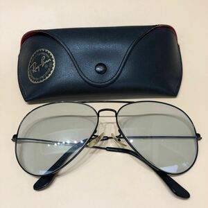 ビンテージ RayBan レイバン BL 純正レンズ サングラス ティアドロップ ブラック ケース付 メンズ メガネ アイウェア 眼鏡