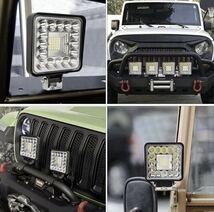 LEDワークライト 2個 192w バックランプ 作業灯 車幅灯 補助灯 投光器 路肩灯 12v24v スポットライト フォグランプ トラック ダンプ 重機_画像3