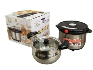 サーモス シャトルシェフ 3リットル 真空保温調理器 THERMOS Shuttle Chef 両手鍋 IH対応 3～5人用 KBA-3001 クッキングブック 取説付き