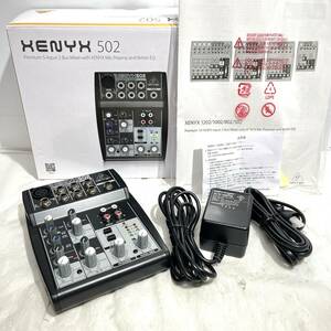 (志木)【箱付き】BEHRINGER/ベリンガー XENYX502 5ch 5チャンネル アナログミキサー MIX マイク ギター ベース PA機器 通電確認済 (o)