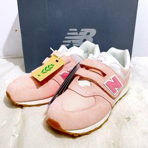 (志木)【未使用/箱タグ付き】newbalance/ニューバランス NB スニーカー ピンク 桃色 PV574CH1 21cm キッズ 子供用 (o)