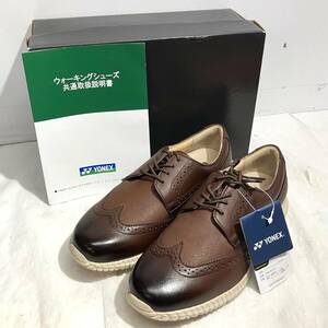 (. tree )[ new goods tag attaching ]YONEX/ Yonex power cushion walking shoes dark brown 24.5cm SHWMC105 sneakers shoes outer box attached 