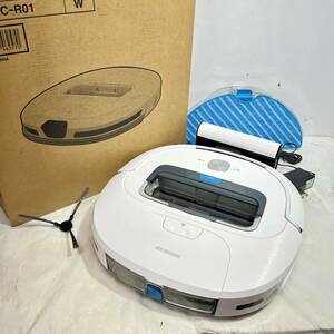 (. tree )[ beautiful goods operation goods ]IRIS OHYAMA/ Iris o-yama2021 year made robot vacuum cleaner IC-R01 WHITE/ white automatic charge original adaptor box attaching (o)