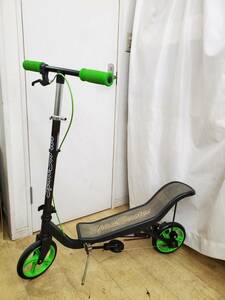  Space scooter Space Scooter X560 scooter teeter board hand brake attaching folding type independent type stand green operation OK