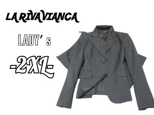 レディース2XL◇LA RIVA VIANCA◇オールシーズンスーツ 黒