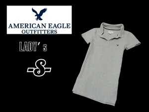  женский S*AMERICAN EAGLE OUTFITTERS* рубашка-поло с коротким рукавом gray