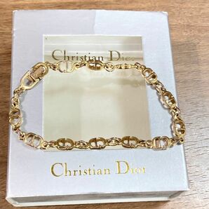 Christian Dior クリスチャンディオール アクセサリー ブレスレット ロゴ 箱付き ファッション ゴールドカラー 小物
