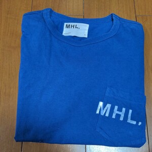 MHL マーガレットハウエル 半袖 Tシャツ Lサイズ ロイヤルブルー