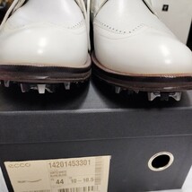 新品　未使用品　ecco エコー 142014 ゴルフシューズ World Class 人気のホワイト EU44 US10-10.5 希少　革底 本革_画像10