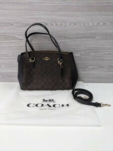 コーチ COACH シグネチャー ハンドバッグ 2WAY ショルダーバッグ ハンドバッグ コーティングキャンバス F58291 レディース