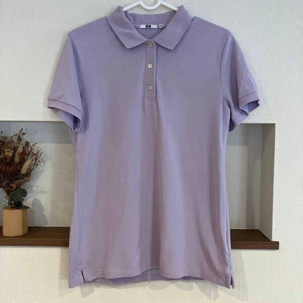 ユニクロ　紫色ポロシャツ　　ライラックカラー ポロシャツ 半袖ポロシャツ 半袖 トップス XL