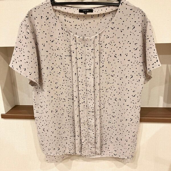 コムサイズム ドットとろみブラウス Tシャツ カットソー 半袖
