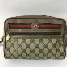 k54 良品 GUCCI グッチ オールドグッチ GG柄 ショルダーバッグ ポシェット ヴィンテージ シェリーライン GGスプリーム 正規品 鞄_画像9