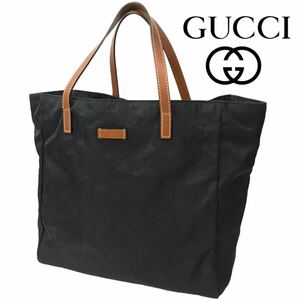 k58 GUCCI グッチ GG柄 トートバッグ ショルダーバッグ ナイロン ブラック 282439 502752 鞄 ビジネス 通学 通勤 マザーバッグ 正規品