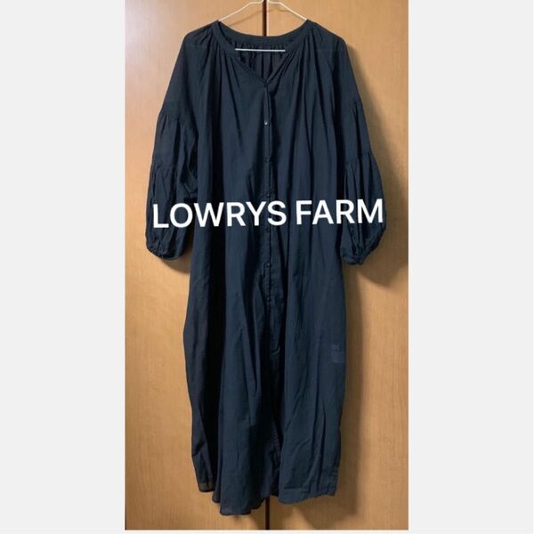 【ク】着痩せ　LOWRYS FARM おしゃれなチュニックワンピース　羽織になるシャツワンピース ナチュラル系 コットン シャツ