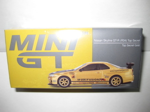 MINI GT 1/64 Nissan スカイライン GT-R R34 Top Secret Gold 