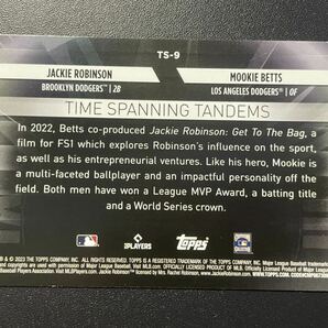 Mookie Betts Jackie Robinson 2023 Topps Time Tandems インサート MLBカードの画像2