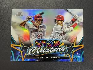 大谷翔平 マイクトラウト 2023 Topps Cosmic REFRACTOR リフラクター Star Clusters インサート Shohei Ohtani Mike Trout MLBカード