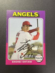 大谷翔平 2019 Topps Archives PINK プリントサイン入り Shohei Ohtani MLBカード