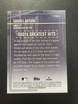 大谷翔平 2022 Topps “2021 Greatest Hits” インサート Shohei Ohtani MLBカード_画像2