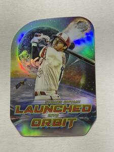 大谷翔平 2023 Topps Chrome Cosmic REFRACTOR Launched into Orbit ダイカット Shohei Ohtani MLBカード