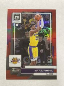 99 sheets limitation ...2022 Optic RED parallel Ray The Cars Rui Hachimura Lakers NBA card 