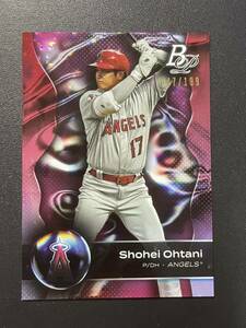 199枚限定 大谷翔平 2023 Bowman Platinum RED FOIL パラレル SHOHEI OHTANI ドジャース MLBカード 