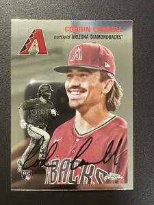 Corbin Carroll RC 2023 Topps Chrome Platinum プリントサイン入り Rookie Card MLBカード