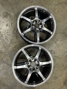 RAYS 17 Inch 8J オフset43 5H PCD100 中古2本set