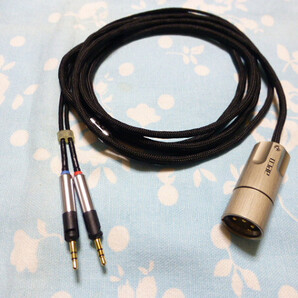 audio-technica ATH R70X 用 ロック機構付 102SSC 八芯 ブレイド編 XLRコネクタ 4ピン 長め 200cm 布スリーブ テルル銅 純銅 金メッキ