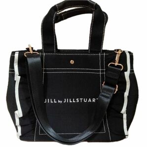 JILL BY JILLSTUART ジルバイジルスチュアートフリルトートバッグ　大　ブラック　黒