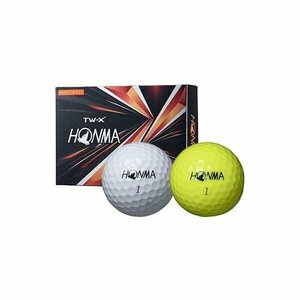 [訳あり・箱潰れ] HONMA GOLF 本間ゴルフ TW-X TOUR WORLD BTQ2102 ゴルフボール 2021年モデル 1ダース カラー：ホワイト ① ボール：新品