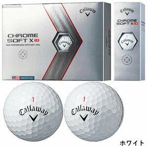 [新品・未使用] 日本仕様 キャロウェイ Callaway クロムソフト CHROME SOFT X LS ゴルフボール 2022年モデル 1ダース カラー：ホワイト 1