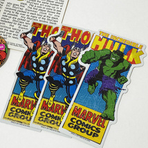 DC Comics SkyCaps Superman Wonder Woman Marvel Sticker Hulk Thor スーパーマン ワンダーウーマン ハルク マーベル ステッカーセット_画像3