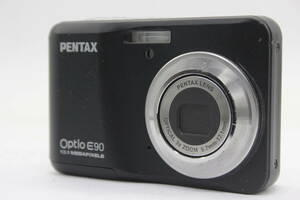 【返品保証】 【便利な単三電池で使用可】ペンタックス Pentax Optio E90 ブラック 3x コンパクトデジタルカメラ v1091