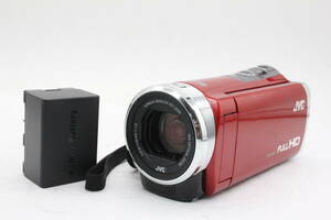 【返品保証】 【録画再生確認済み】JVC GZ-E750-R レッド 60x バッテリー付き ビデオカメラ v1313