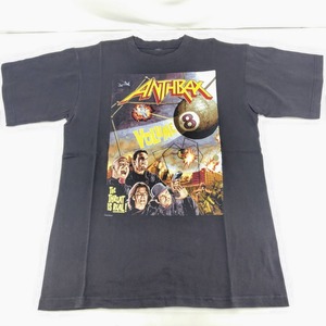 05w00253 ★1円~ 【ANTHRAX】 アンスラックス バンドTシャツ 90s /TOUR OF TERROR 98-99/ ブラック/黒 古着 半袖Ｔシャツ 中古品