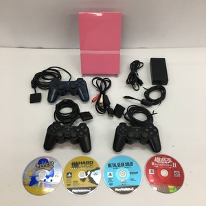 05w00221*1 jpy ~ [PS2] SONY PlayStation2 body only + peripherals SCPH-77000 pink * operation verification settled * game hard * secondhand goods *